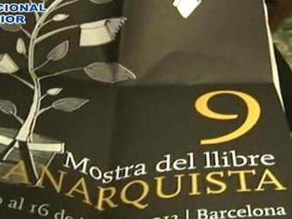 Carteles de una fiesta anarquista localizado en casa de los chilenos detenidos en Barcelona.