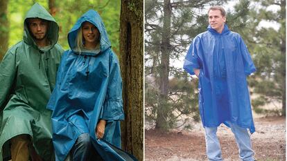 Poncho largo y con capucha e impermeable. Compra online