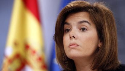 La vicepresidenta del Gobierno, Soraya Sáenz de Santamaría.