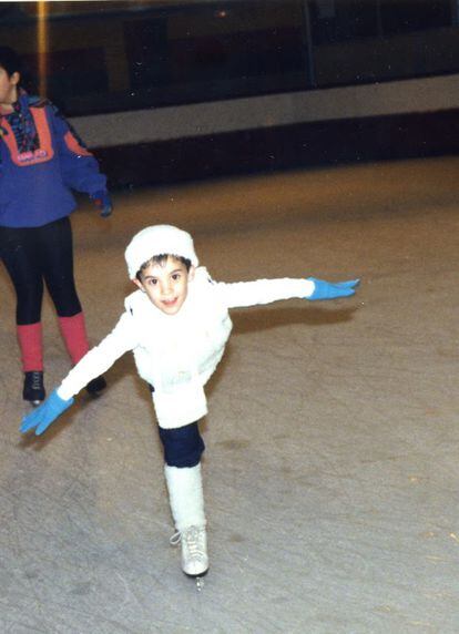 Javier Fernádez, con seis años, en diciembre de 1991.