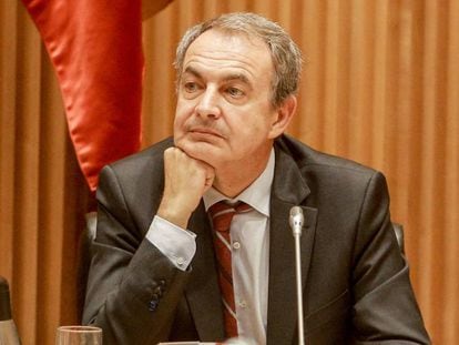 José Luis Rodríguez Zapatero en un evento en el Congreso de los Diputados, el pasado 1 de octubre. En vídeo, declaraciones del expresidente del gobierno en Radio Nacional.