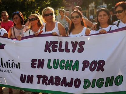 Protesta de las camareras de piso en M&aacute;laga
