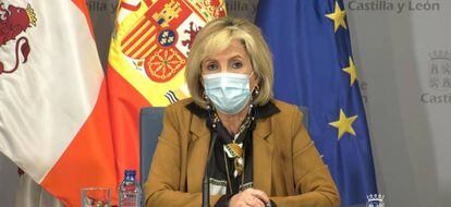 La consejera de Sanidad de la Junta de Castilla y León, Verónica Casado, en rueda de prensa