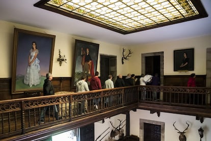 Un grupo de activistas entra en la zona no permitida a las visitas en 2017.