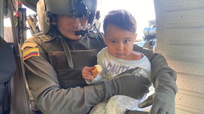 Rescatado el niño Erick Mathias Manosalva quien llevaba dos días secuestrado en Pelaya, Cesar.