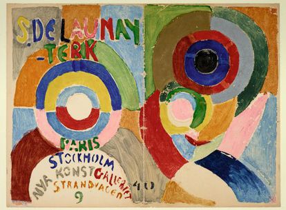 Obra de Delaunay para ilustrar el catálogo de una exposición en Estocolmo en 1916.