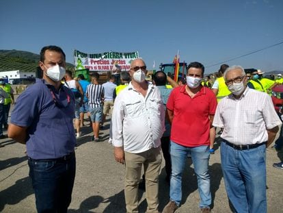 Protesta de agricultores en Jaén.