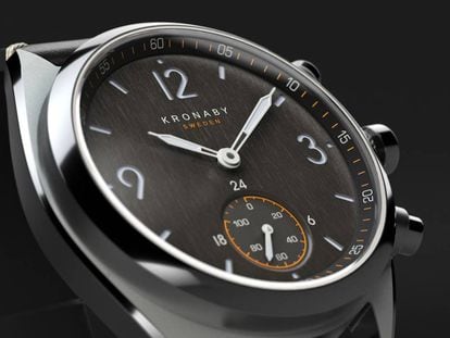 El nuevo reloj conectado Apex 41 mm de Kronaby, con caja de acero y esfera chapada en bronce cepillado.