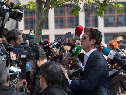 Luis Medina a su llegada a los juzgados de plaza de Castilla este lunes.