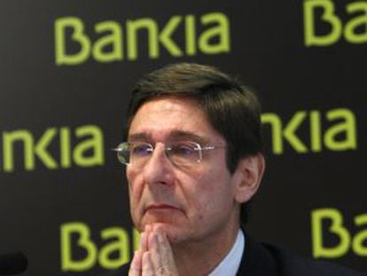 El presidente de Bankia, José Ignacio Goirigolzarri, en una rueda de prensa en noviembre de 2012