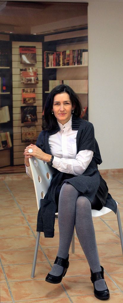 Ángeles González-Sinde, en una librería de Madrid