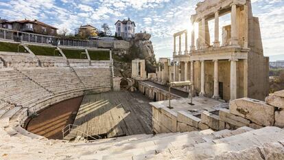 Anfiteatro romano de Plovdiv, en Bulgaria, construido en el siglo II d. de C.