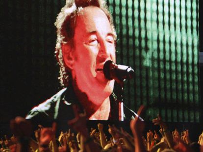 Bruce Springsteen, durant un concert a Barcelona, el 2008.