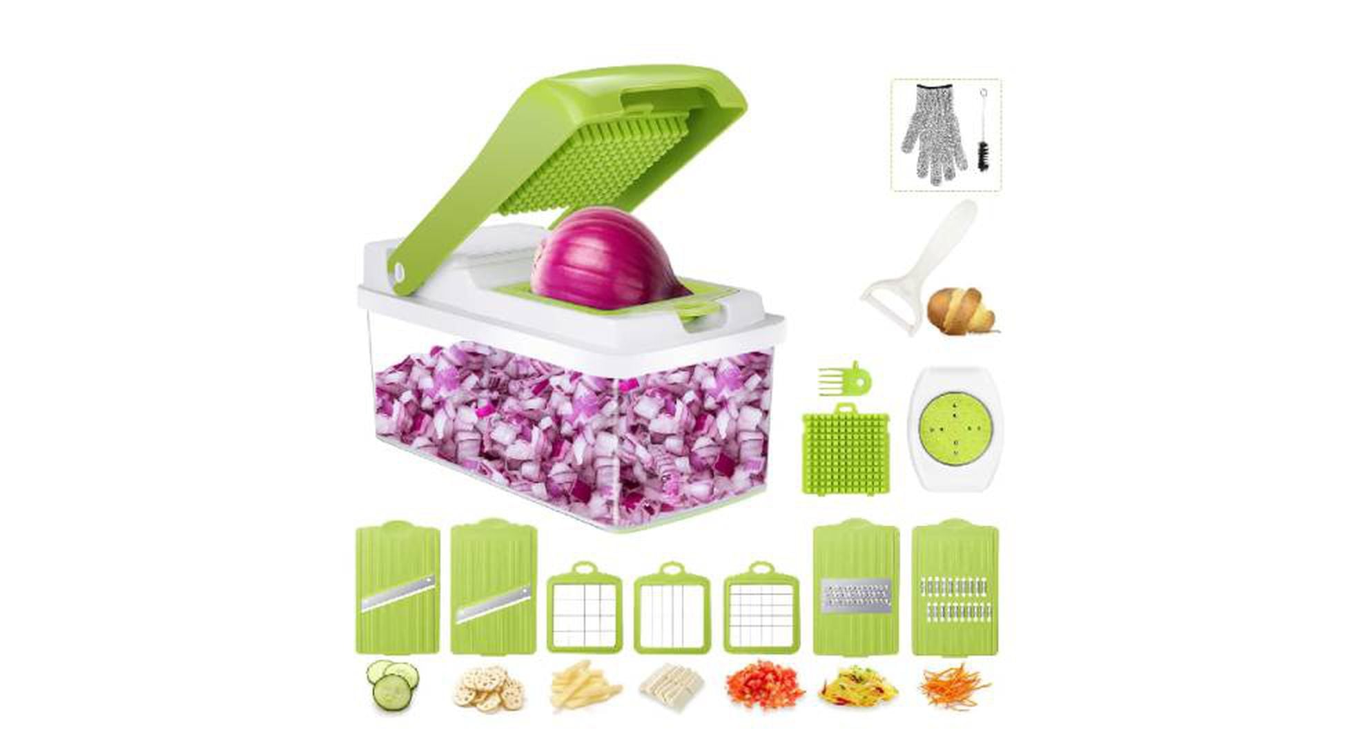 Rallador Espiral Manual Cortador Picador Vegetales Frutas Tiras Largas