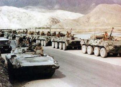 Imagen de la invasión soviética a Afganistan.