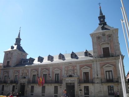 Plaza de la Villa, donde se ubicaba el Ayuntamiento de Madrid.