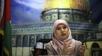 La portavoz de Hamás, Israa Al Modallal.