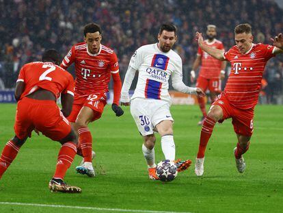 Messi en una acción durante el partido entre el Bayern y el PSG, en el Allianz Arena este miércoles.