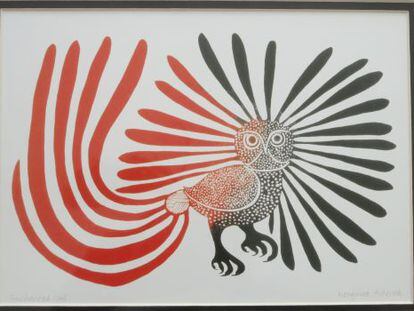 Una de las obras de arte inuit que expone la galer&iacute;a Brousseau de Quebec (Canad&aacute;). 
