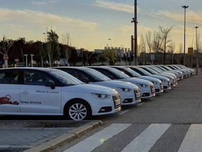 Flota de Audi A1 de Línea Directa, ofrecidos a la Comunidad de Madrid durante el mes de marzo y abril, para los profesionales sanitarios que trabajaban en el hospital de Ifema.