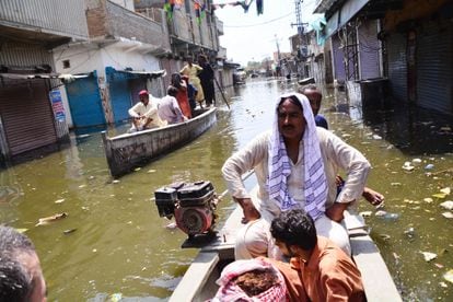 Inundaciones en Daddu, Pakistán, en septiembre de 2022.