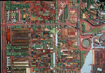 La Broadacre City de Frank Lloyd Wright, una utopía agraria que hacía realidad el mito romántico americano de que cada ciudadano fuera dueño de su propio pedazo de tierra.
