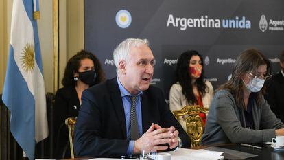 Gabriel Fuks, durante un evento oficial en Argentina, en 2020.