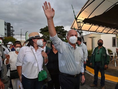 El expresidente de Costa Rica(1994-1998) y actual candidato, José María Figueres, este domingo en San José.