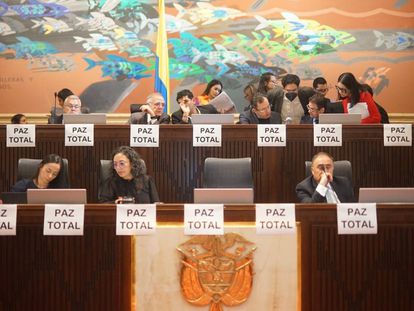 Debate para la aprobación de la modificación, adición y prórroga de la Ley 418 de 1997, que permitirá que la Paz Total sea política de Estado, en Bogotá, el 25 de octubre de 2022.
