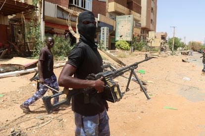 A member of the Sudanese Army, on March 9 in Omdurman.