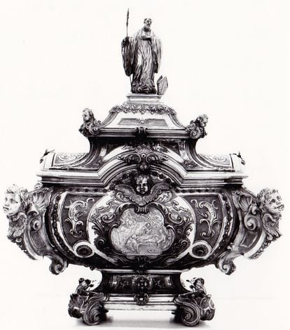 Urna con las reliquias de Santo Domingo de Silos, del siglo XVIII.