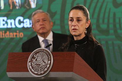 Andrés Manuel López Obrador, presidente de México, y Claudia Sheinbaum, jefa de Gobierno