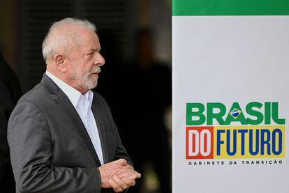 El presidente electo de Brasil, Lula da Silva, durante una conferencia de prensa en Brasilia, el pasado 2 de diciembre.