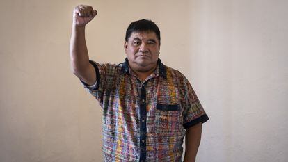 Bernardo Caal, el viernes pasado tras ser liberado, en Ciudad de Guatemala.
