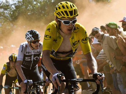 Geraint Thomas, durante el último Tour de Francia, donde se alzó con la victoria.