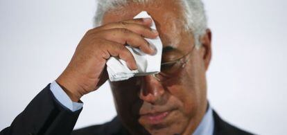 El líder socialista portugués, António Costa, en la noche electoral.