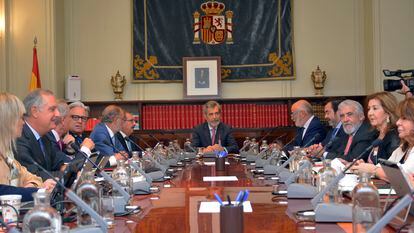 Carlos Lesmes preside un pleno extraordinario del Consejo General del Poder Judicial el pasado 8 de septiembre.