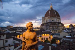 La cúpula de la catedral de Florencia, Santa Maria del Fiore, obra de Brunelleschi.