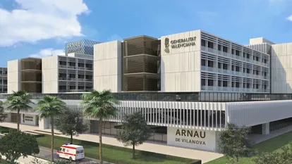 Figuración del nuevo hospital Arnau de Vilanova, presentado este jueves por Ximo Puig.