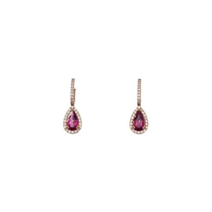 Elegantes e inolvidables. Estos pendientes de turmalinas, brillantes y oro rosa diseñados por Gordillo Joyeros son el mejor broche para los momentos especiales. Precio: 1.700 euros.