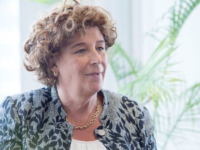 La ministra de Administración y Empresas Públicas de Bélgica, Petra de Sutter, durante la entrevista el pasado viernes.