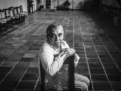 El escritor colombiano y premio Nobel de literatura, Gabriel García Márquez, en Cartagena, Colombia, en 1991.