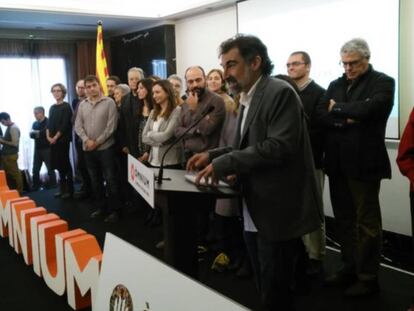 Jordi Cuixart, en el seu primer discurs com a president d'Òmnium.