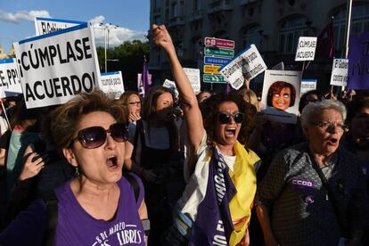 Manifestación en Madrid en septiembre de 2019 en favor del Pacto de Estado contra la Violencia de Género.