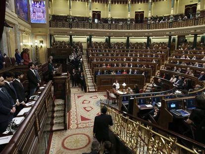 Imagen del Congreso de los Diputados, durante la Sesión Constitutiva de la XIV Legislatura, el pasado 3 de diciembre.
