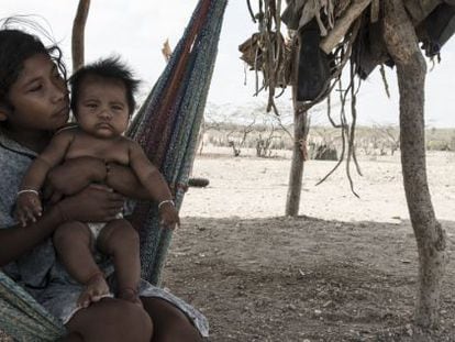 María Clara es uno de los primeros bebés wayúu nacido desde el retorno a Bahía Portete.