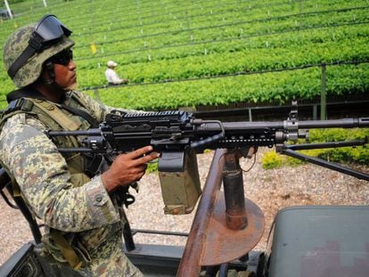 Un militar en Guerrero.