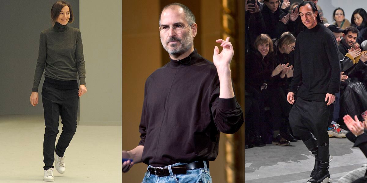 Phoebe Philo, Steve Jobs y Rick Owens, creadores y diseñadores que han hecho del estilo funcional su enseña.