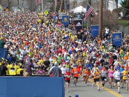 Imagen de la salida de la 117 edici&oacute;n del marat&oacute;n de Boston.