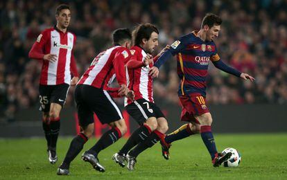 Messi, contra l'Athletic.